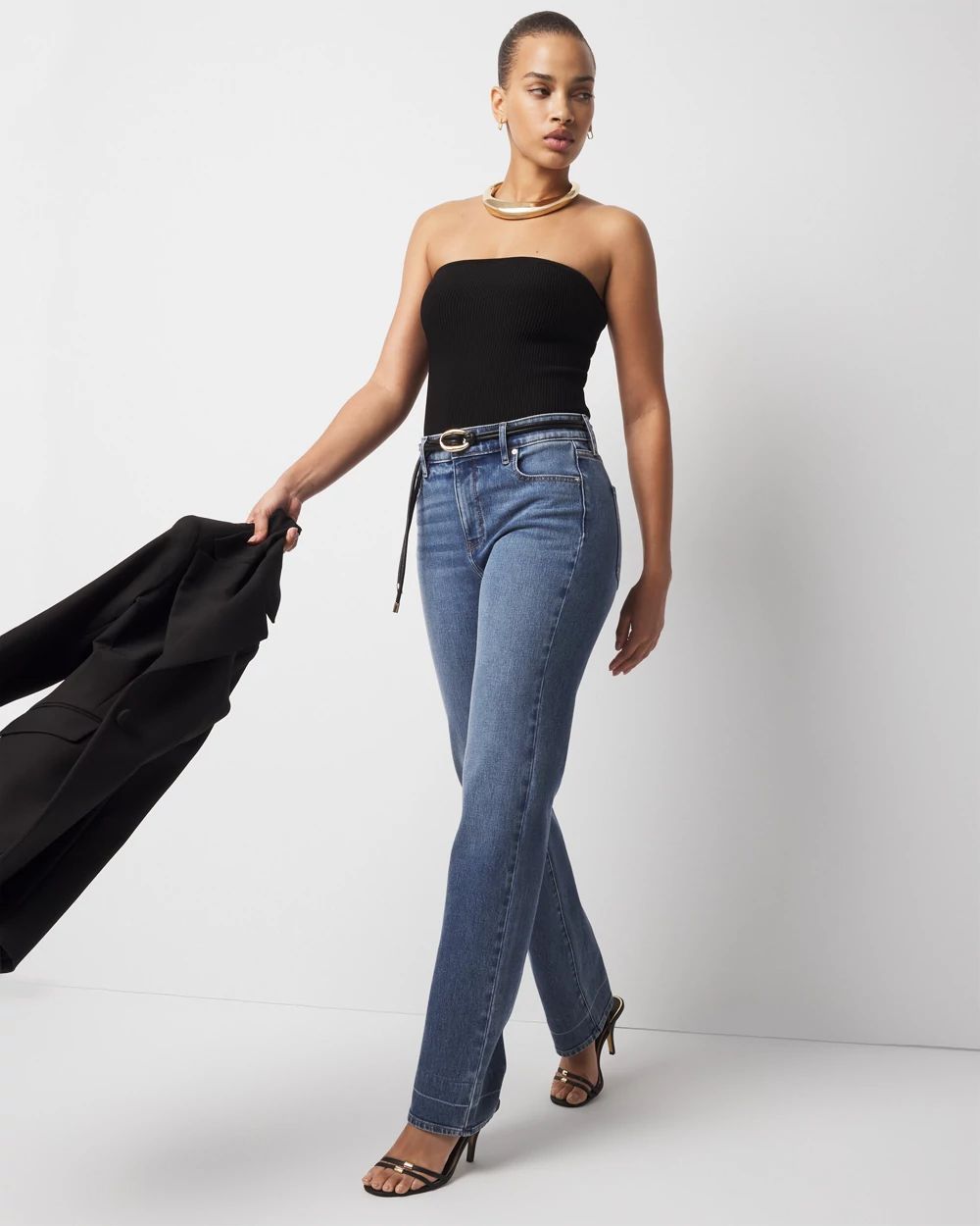 【oan】Triple Coated Jeans L'AGENCE Coated Jeans for Women – L'AGENCE